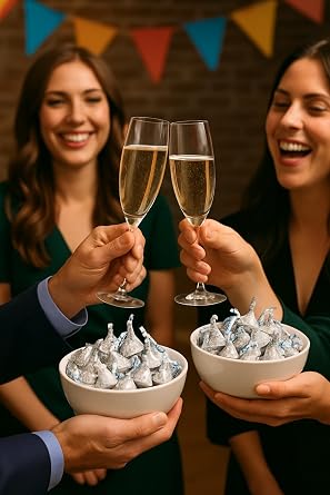Silver Kisess Milk Chocolate, Individually Wrapped 2 Pound Bag (Approx. 200 Pieces) - Perfect for Gifts, Party Favors, Gifts & Special Occasions