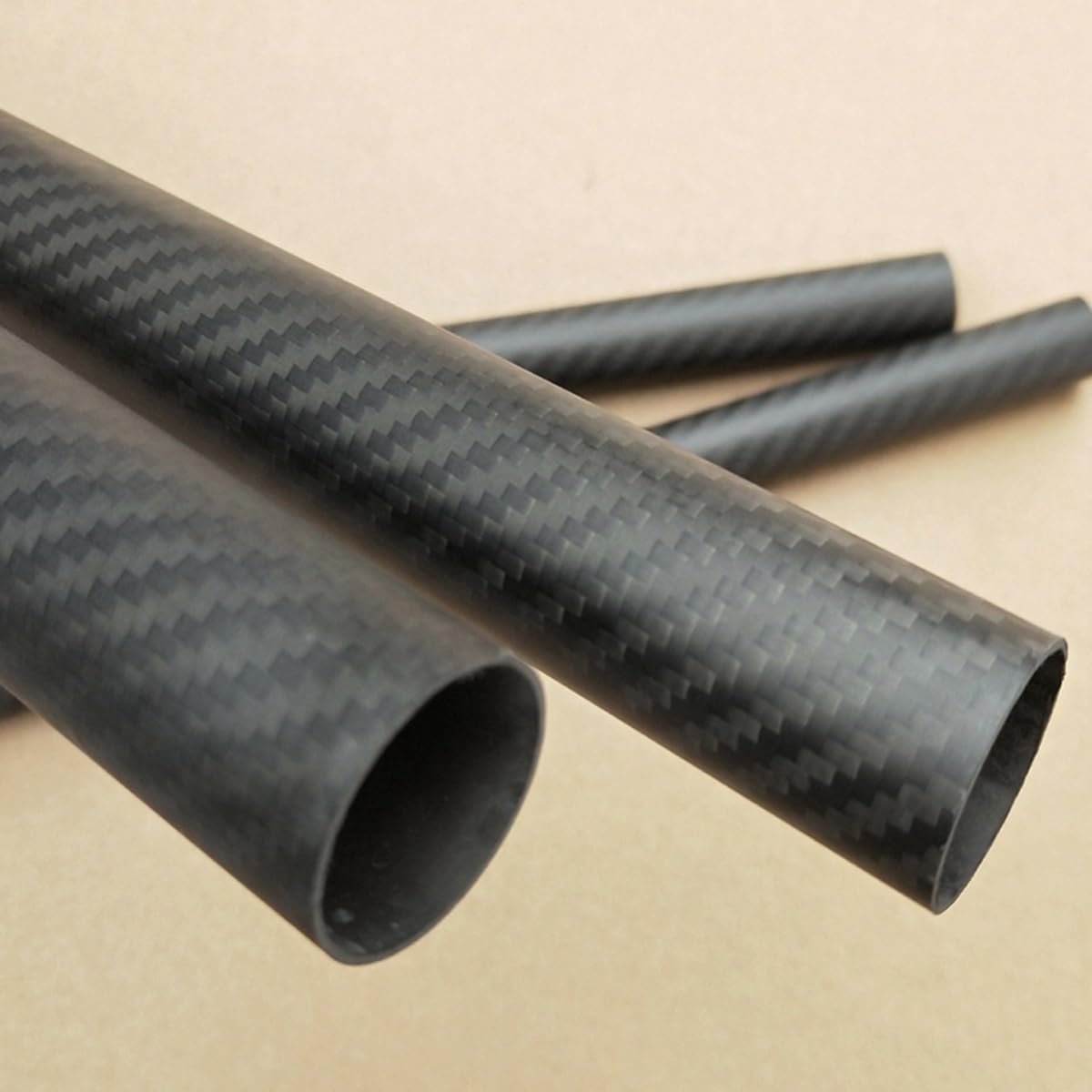Rury Z Włókna Węglowego, 2 Szt. Długość 500mm Rura O Wysokiej Twardości Kompozytowej 3K Twill Matowa Do Obróbki CNC Model Samolotu Latawce DIY(28x26x500mm)