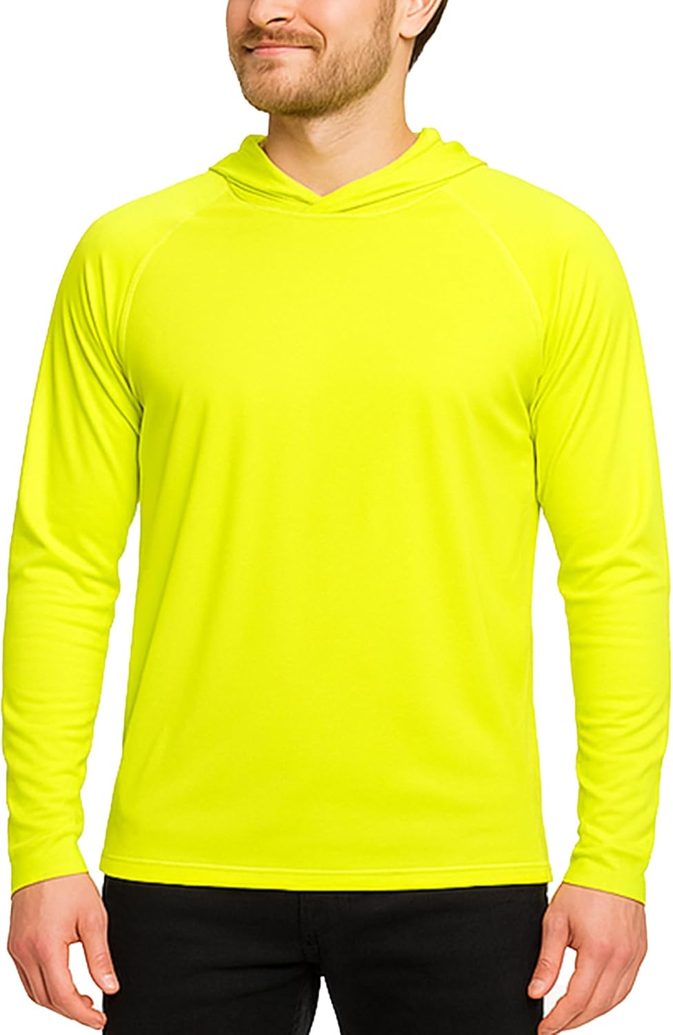 Men's Performance Fishing Hoodie Shirt Long Sleeves 100% Polyester Quick Dry, Lightweight, Breathability