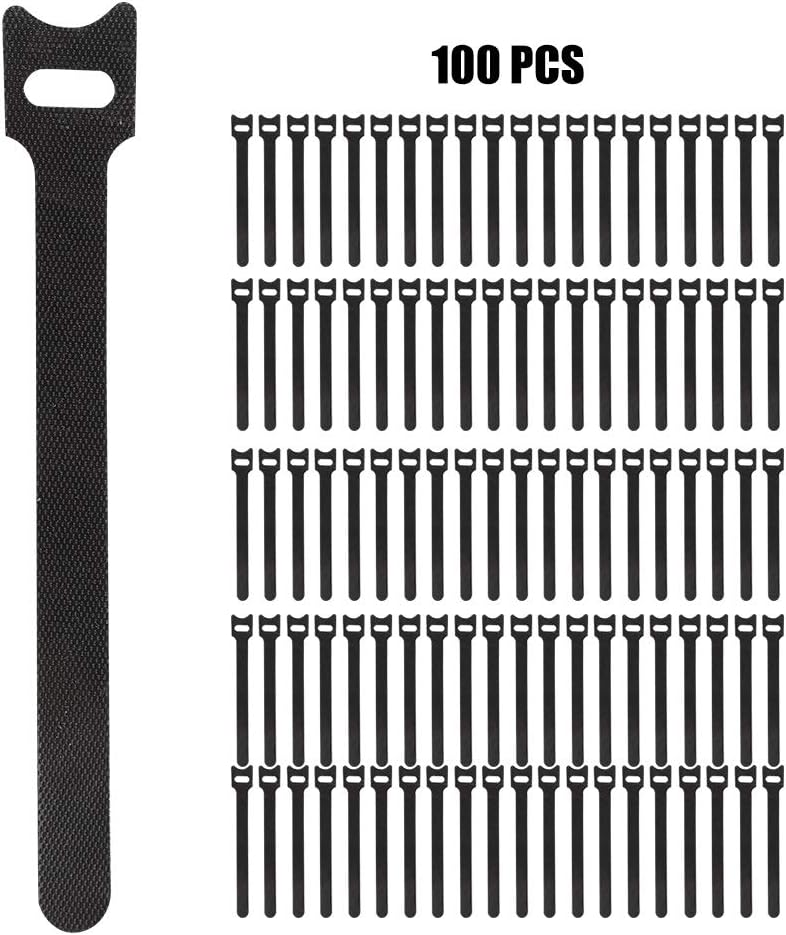 The Multipurpose Cable Ties 100 Pieces Cable Organizer Telephone Cable Management Headphones Ties Wire Winder 12 * 150 m Nylon Tape Back to Tape-K