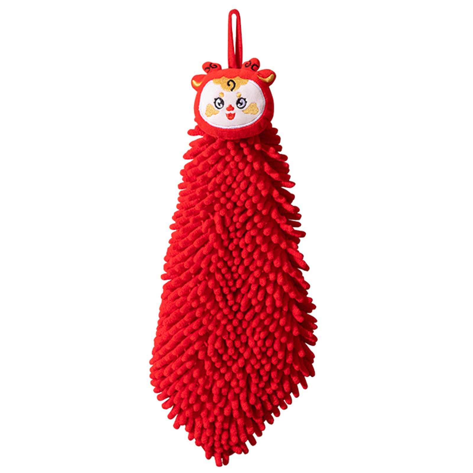 Kalttoy A Wall-Mounted Wipe Cloth Red Hands Towel Bsorbent Fast Drying Cleaning Cloth Kitchen Bathroom Supplies Chenille Wipe For Car
