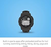 Vista 4 de Garmin Instinct 2S Solar, reloj resistente para exteriores de menor tamaño con GPS y con capacidad de carga solar, construido para todos
