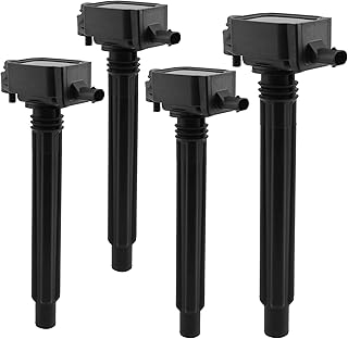 Ignition Coil Pack UF751 Set of 4 Compatible with Jeep Cherokee Compass Renegade, Fiat 500X Dodge Dart Chrysler 200 Ram Promaster City 2.4L L4 Replace# 5C2113, GN10738