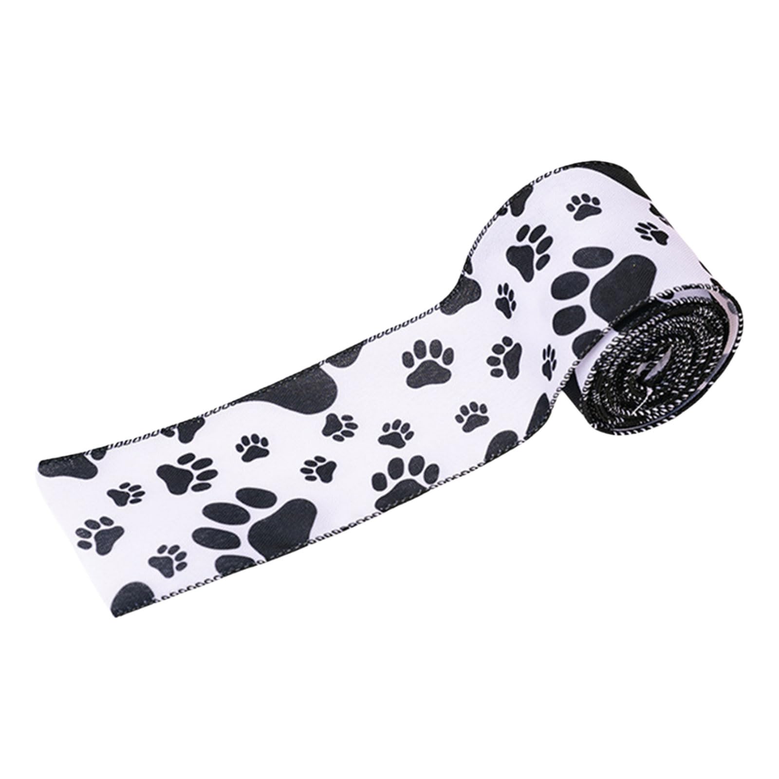 Tsophreniq Dog Paw Ribbon Wrapping Rope for Gift Wrapping Bow Making Home Decorations Wreath Craft 9.19ft Ribbon Roll Tape