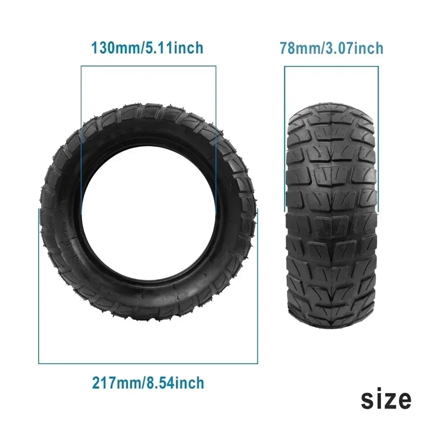 Ruedas Recambio Patinete EléCtrico, Neumático todoterreno exterior de 8,5 pulgadas for patinete eléctrico 8/9 Zero 8/9/G2 Pro, cámara, x 3,0(1pc outer tyre)