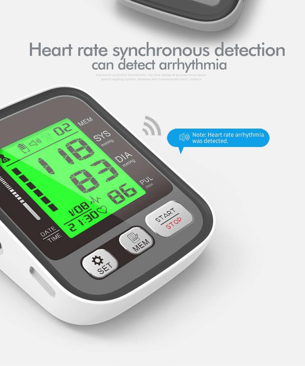 Blood Pressure Monitors for Home use, Automatic Digital BP Machine, Adjustable Upper-Arm Blood Pressure Cuff(8.7"-12.6"), Track Smart Upper Arm Blood Pressure Monitor
