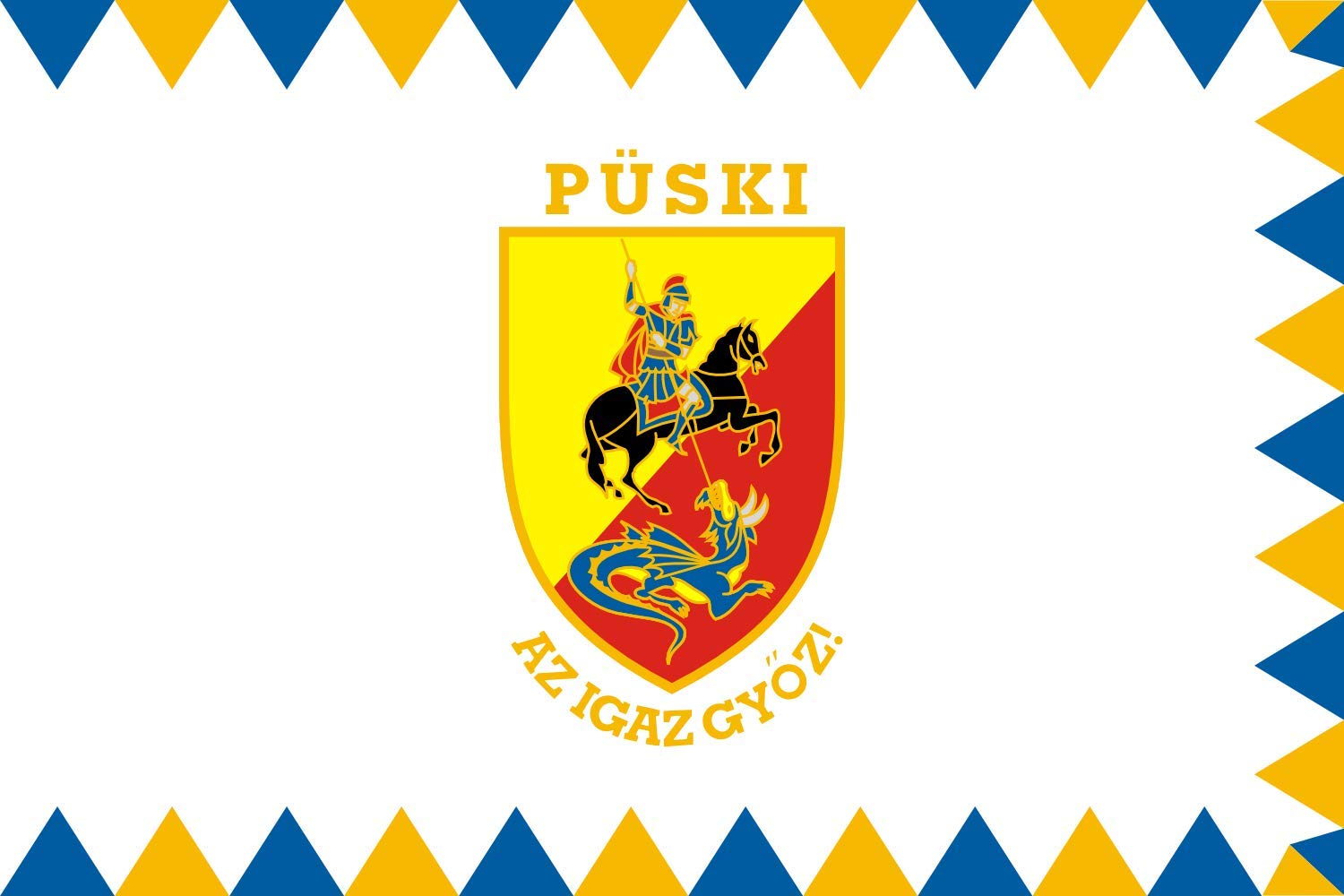 Drapeau Püski grand format idéal pour pavoiser votre maison et célébrer Püski község