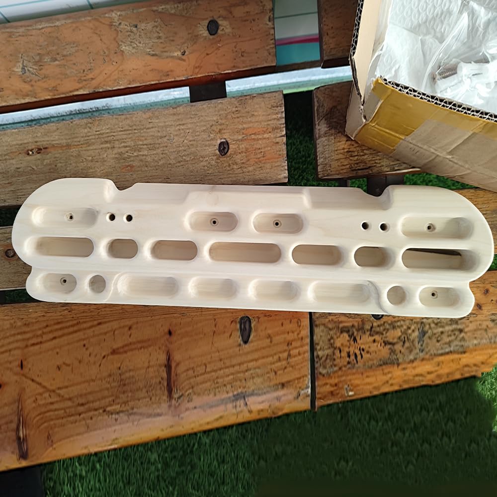 Generic Tabla de entrenamiento de escalada, diapasón de madera, refuerzo de dedos, 55 x 15 x 4,8 cm