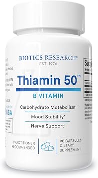 BIOTICS RESEARCH Thiamin 50TM High Potency Vitamin B1 50 mg 90 Capsules