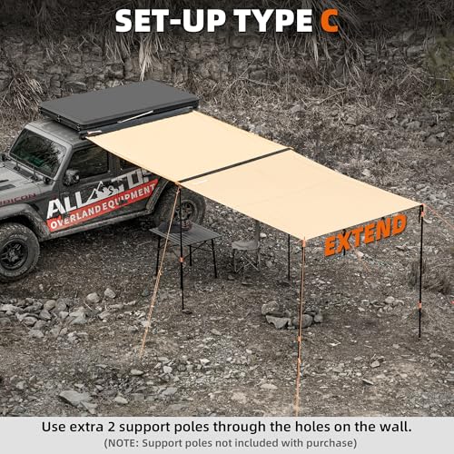 image for ALL-TOP Awning Wall Universal Multi-Side, 8.2ft x 8.5ft, Waterproof Ri
