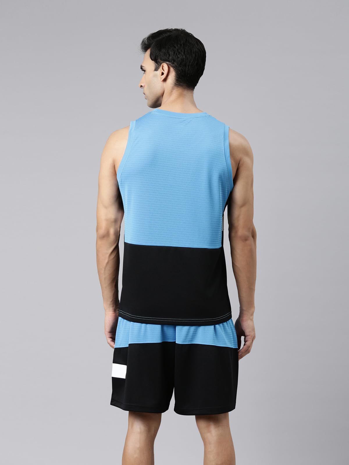 XTEP Blue & Black Sleeveless Polyester Basketball Sportswear & Uniform for Men -2XL 4