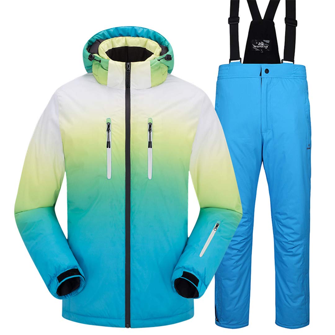 Saeohnssty Unisex gruby ciepły kombinezon narciarski wodoodporny wiatroszczelny narciarstwo snowboard kurtka spodnie zestaw AS PHOTO10 L