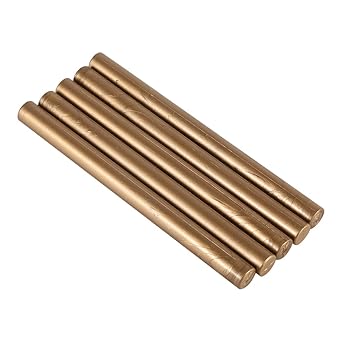 Ubersweet Seal Stamp Wax Sticks for Sealing Invitation Cards (Bronze) -5 Pcs