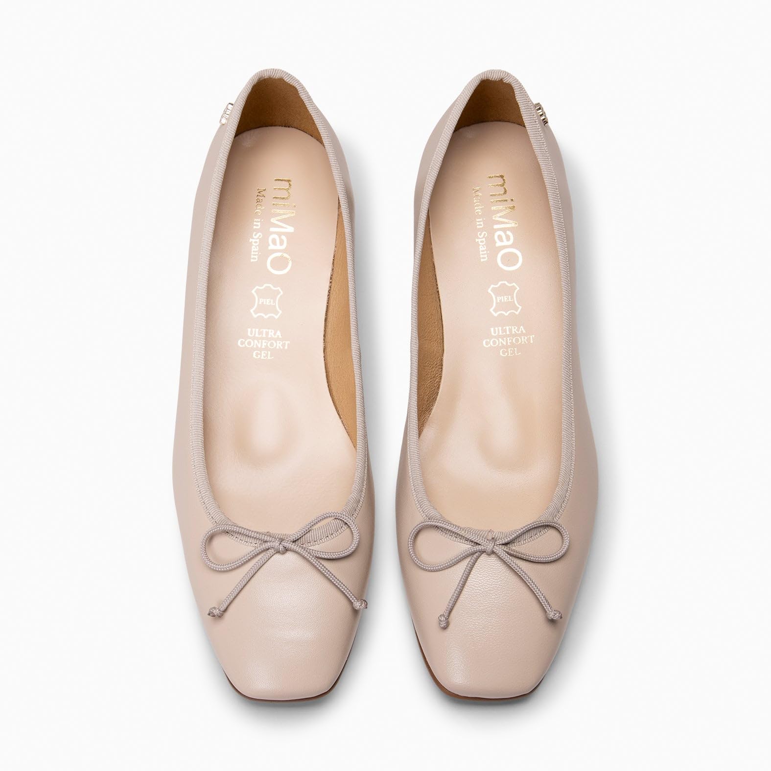 miMaO. Bailarinas para Mujer en Piel de napa con Plantilla de Gel. Diseñado y Fabricado en España
