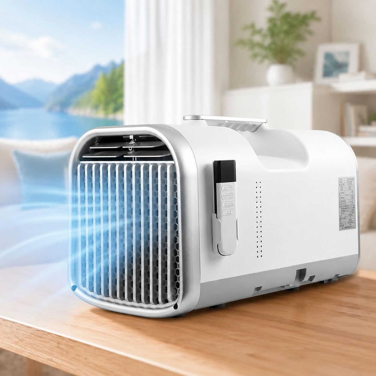 Portable Air Conditioner for Camping,5100 BTU Tent Air Conditioner Unit,Beat the Heat!400W Low Power 1500W Fast Cooling for RV, Van,No-Drain Design Auto-Evaporate,Quiet 4-in-1 AC with Hose T1pro