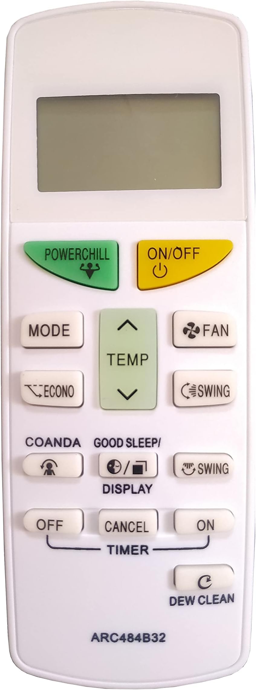 LipiWorld® 132L ARC484B32 Dew Clean AC Remote Control Compatible for Daikin AC Remote