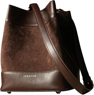 Theater Chipmunk Suede Crossbody Bucket Bag for Women with Adjustable and Detachable Strap | Structured Everyday Essential... Price In India
