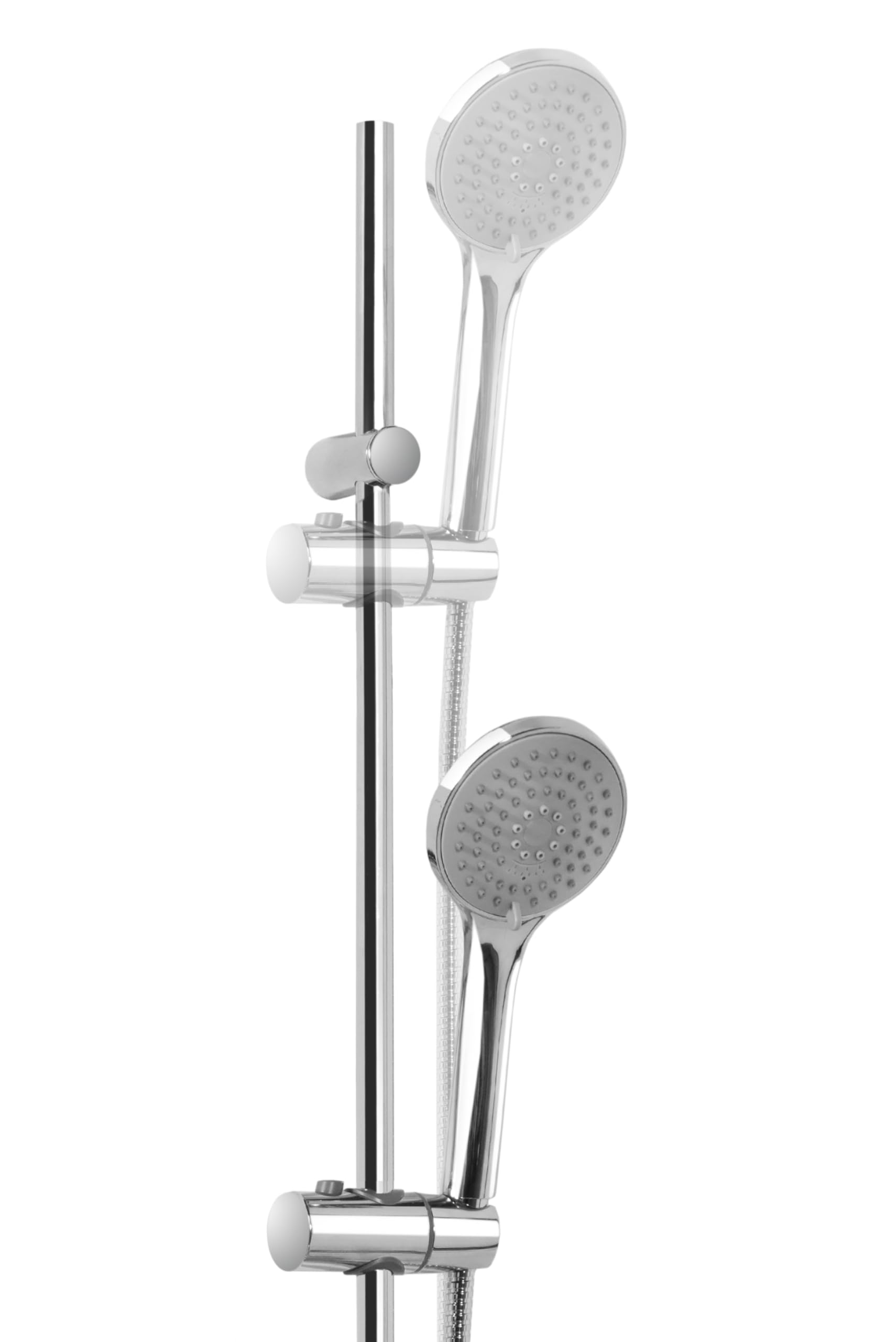 Marco Mammoliti | Asta Saliscendi in Metallo con Doccetta 3 Getti, Supporto Scorrevole, 150cm, 75x20x15cm