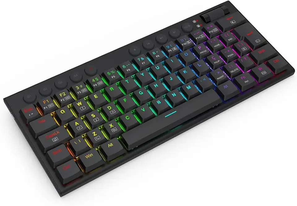 Teclado Mecânico Low Profile Gamer Redragon Horus Mini RGB Preto 60% Switch Brown K632-RGB (PT-BROWN)