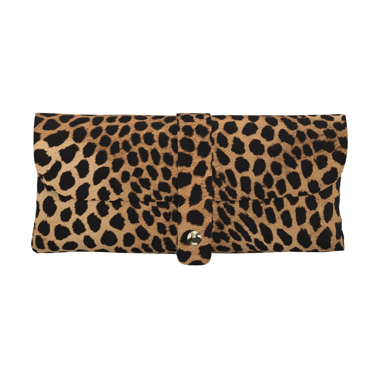 ASPOIJHN (Leopard Print) Fashionable Practical Eyeglass Bag Pu Leather Sunglass Pouch For Perfect Protection Men And Women