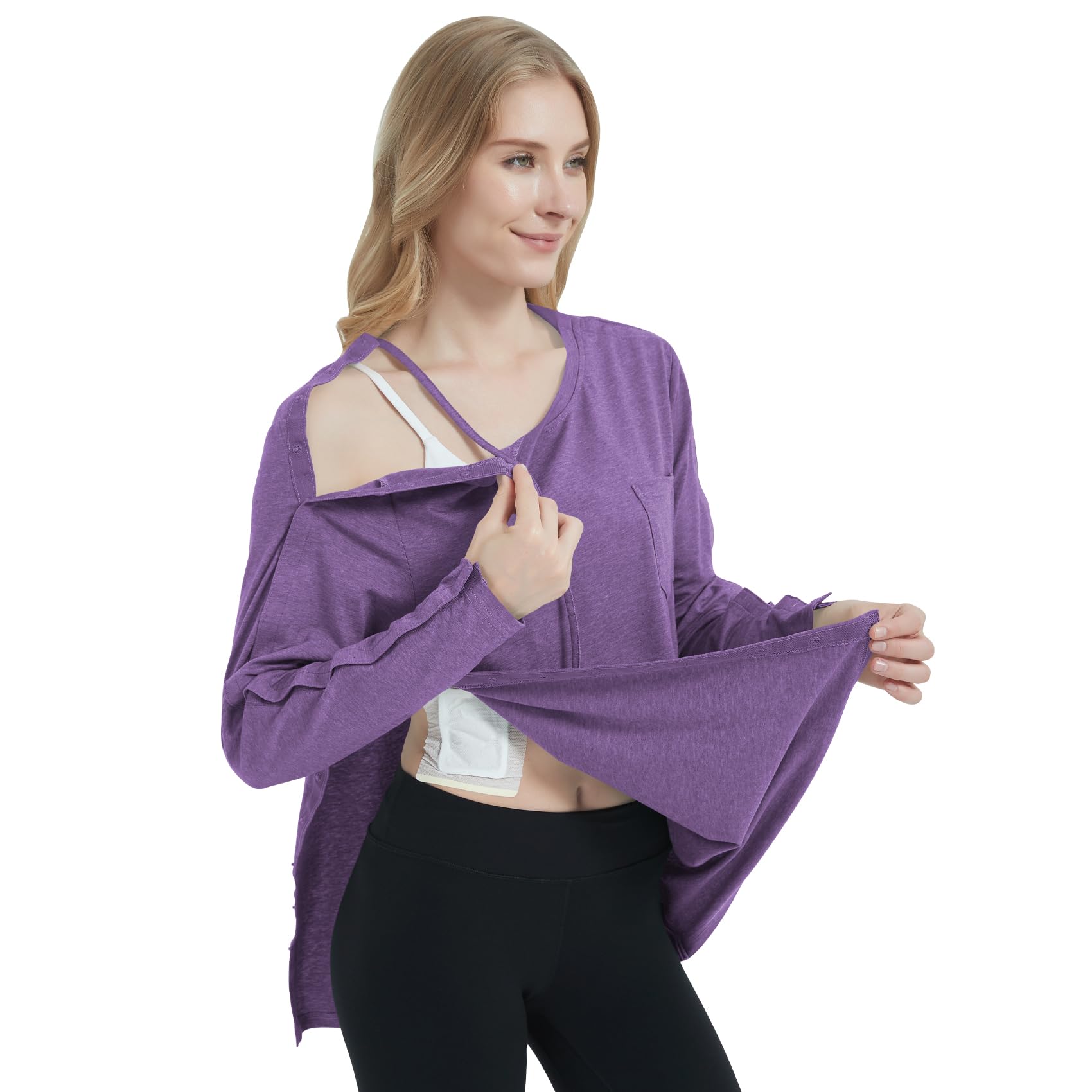 Photo 1 of Codida Women's Post-Surgery Long Sleeve Adaptive Tops