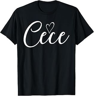 Cece Love Heart Fun Cece Grandma Shirt Mom Mothers Day T-Shirt