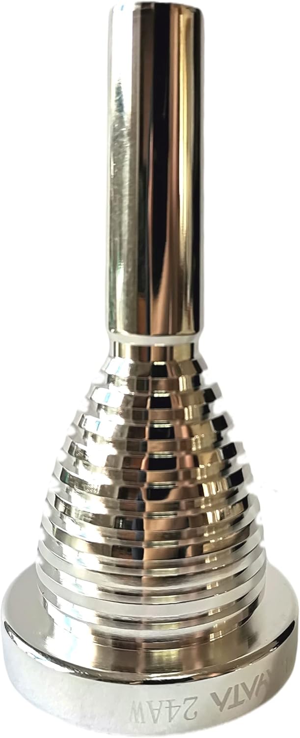 24AW Thick Silver-Plated Tuba Mouthpiece, Easy Play & Rich Sound, Fits Tuba and Sousaphone – Perfect for Students and Professionals