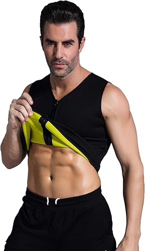 Bakerdani Chaleco de neopreno térmico para hombre, para adelgazar, mejor moldeador de cuerpo, para entrenamiento, sudor, sauna, traje, deportes, Bakerdani Chaleco de neopreno térmico para hombre, para adelgazar, mejor moldeador de cuerpo, para entrenamiento, sudor, sauna, traje, deportes,