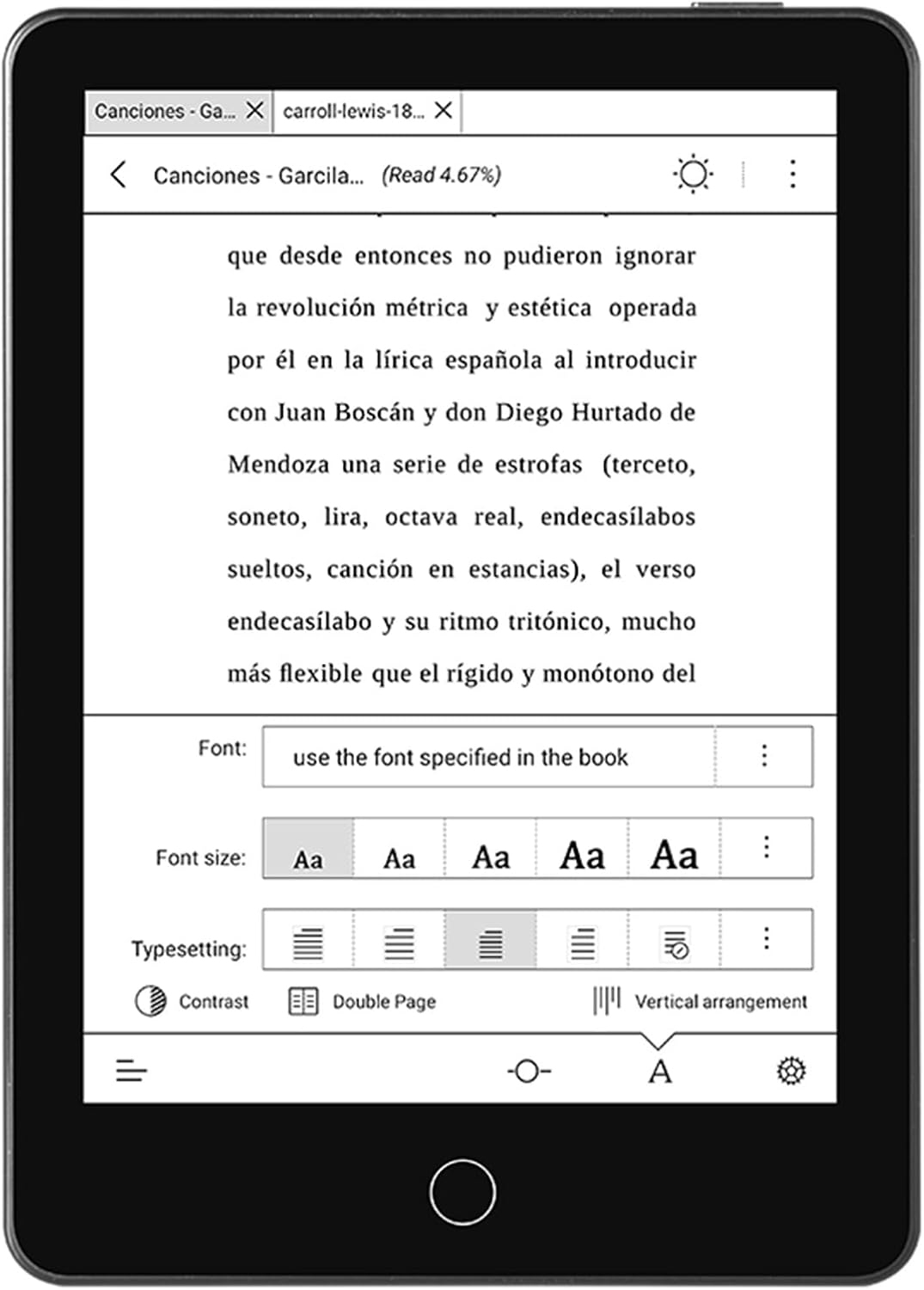 Zunate 6 Inch E Book Reade, 300DPI Clear Screen, 4 + 64GB Storage, Built in Reading Light, Equipped with A Reader Cover, Allowing You to Operate Freely and Use It with More Confidence (Black)