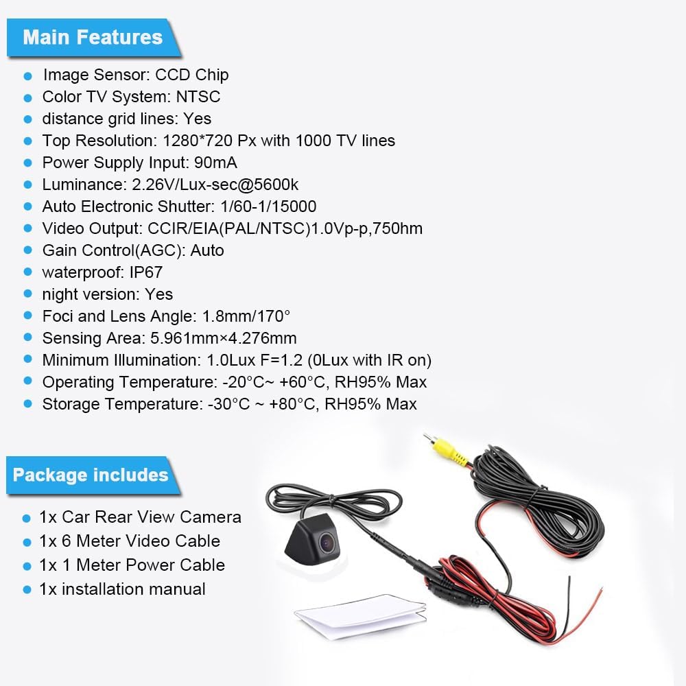 Car Trunk Handle Backup Camera Parking Reverse Camera Replacement for BMW Mini Cabriolet F55 F56 F57 Cooper/Cooper D/Cooper S/Cooper SE/Cooper SD/One D/One First 2013/09-2024/12