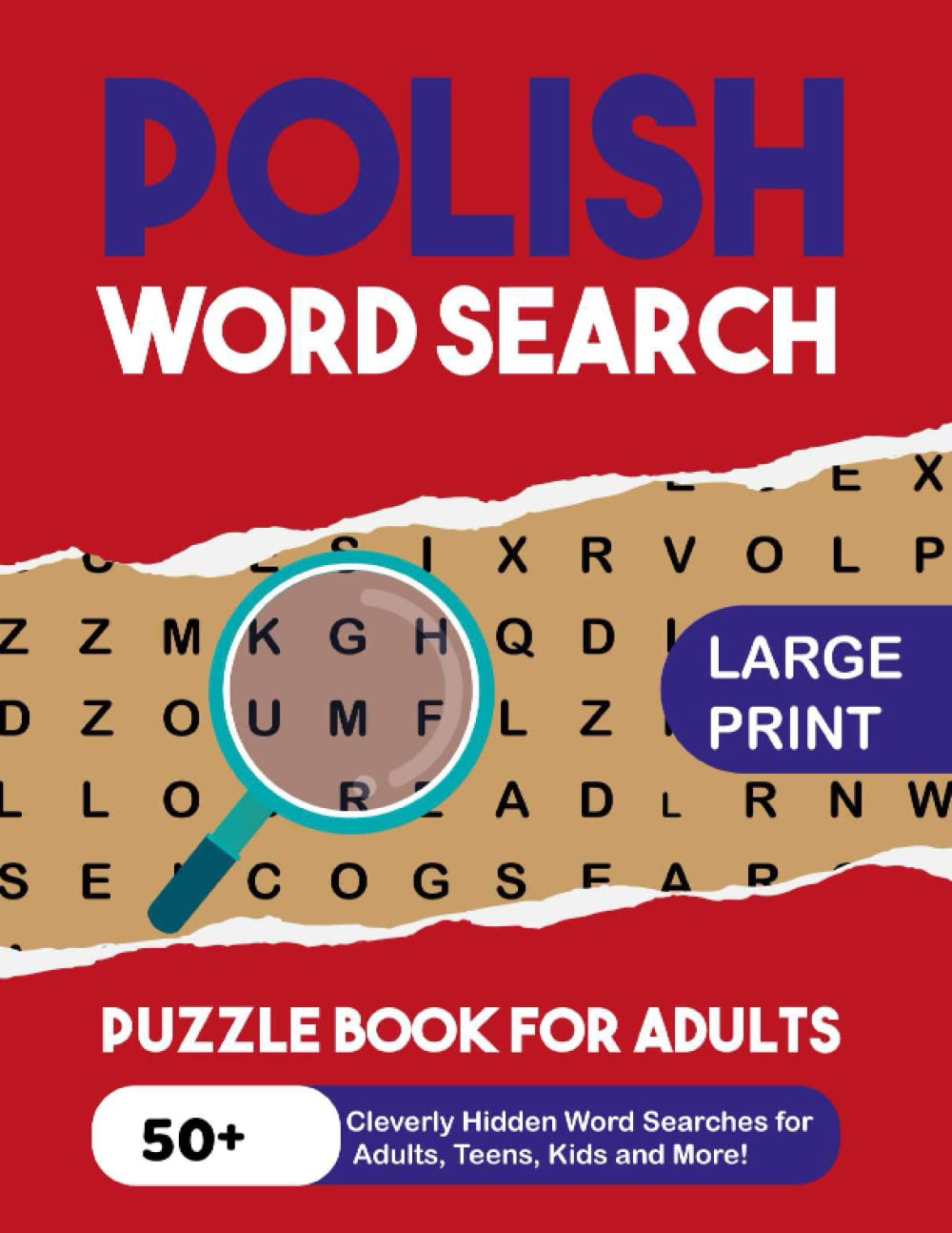 Polish Word Search Puzzle Book fo Adults: Large Print for Adults in Polish - The LARGEST PRINT Word Search Game for Adults & Seniors - Find 500 ...(Activity Book) Vol 3