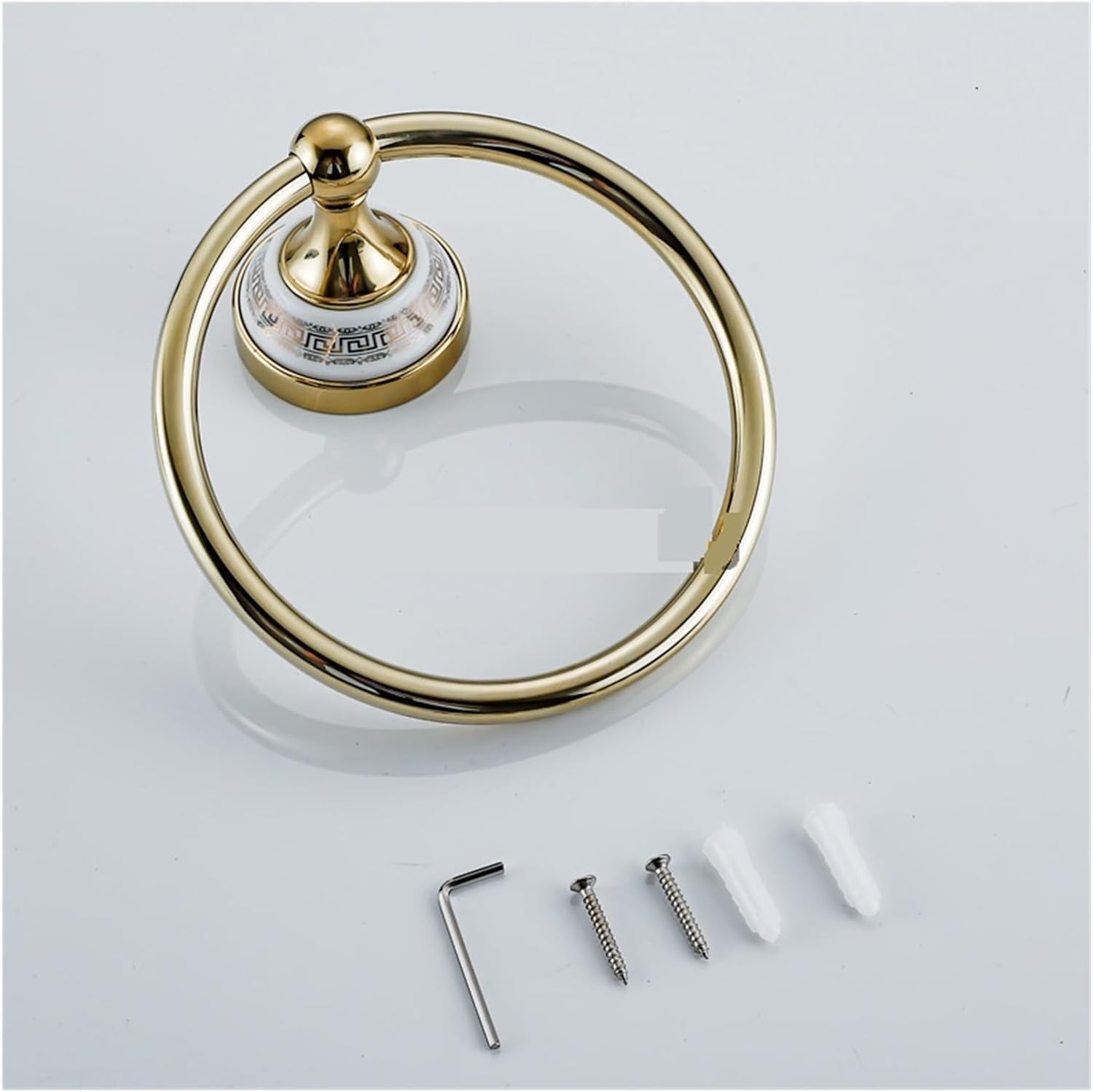 Towel Holder for Bathroom Wall Stainless Steel Towel Ring Toilet Bath Towel Holder Zinc Alloy Base Wall Mounted Bathroom Accessories Gold Bathroom Towel Ring