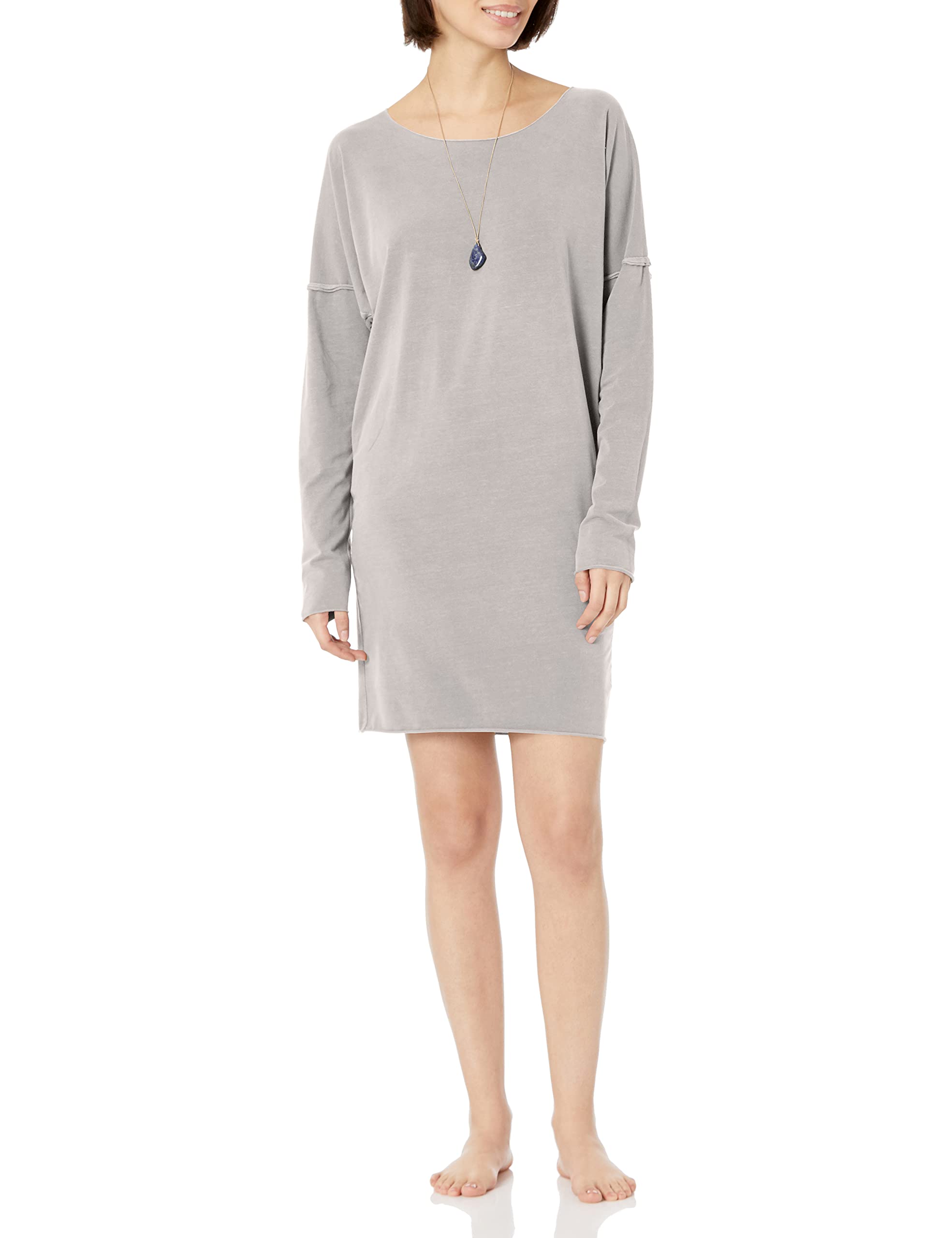 pj harlow Women's Rock Cotton-Long Sleeve V Shape Tunic, Stone, One Size-picture-53