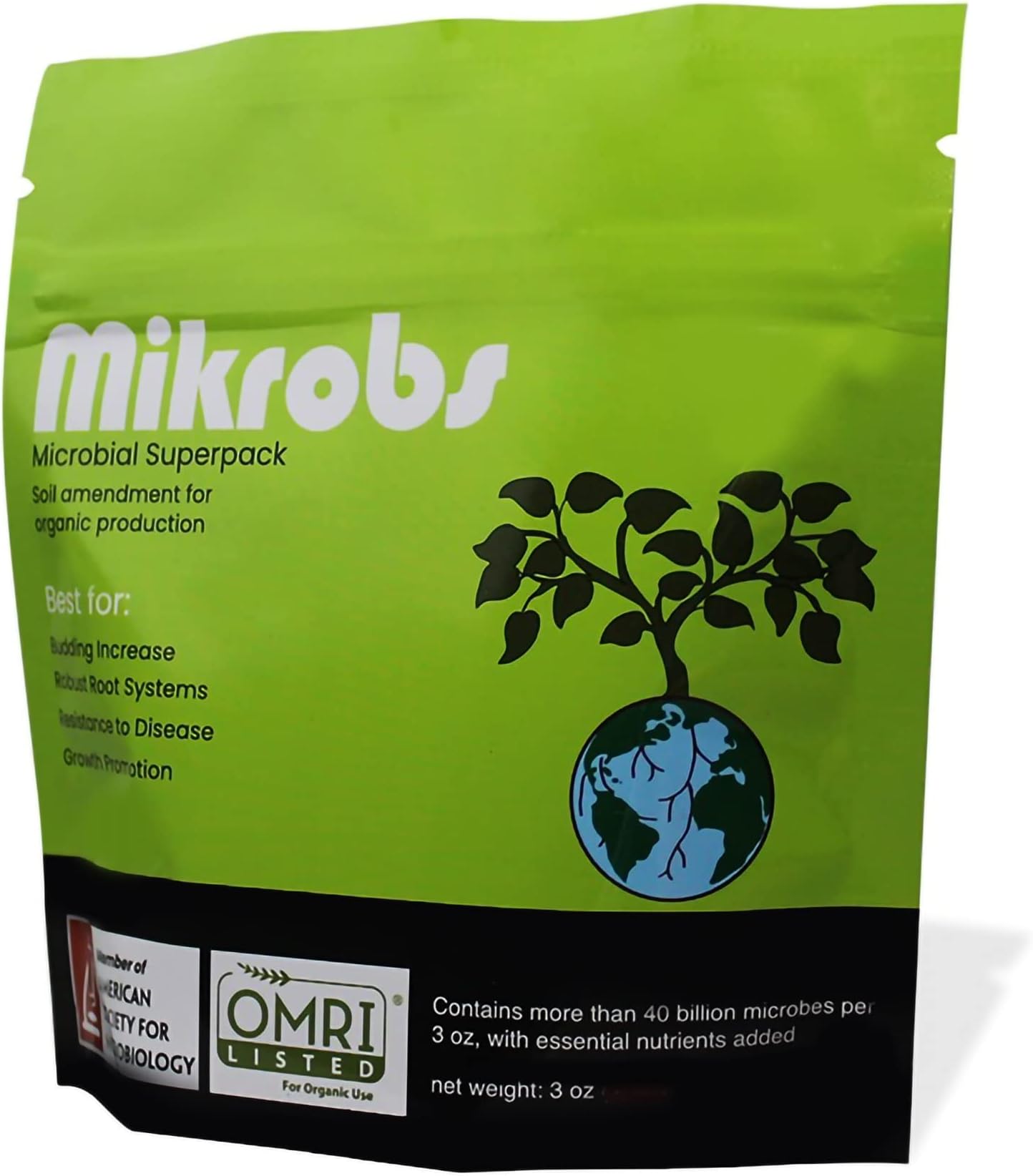 GERGO Mikrobs - Microbial Superpack for Living Soil. Revitalize Plants (3 Oz)