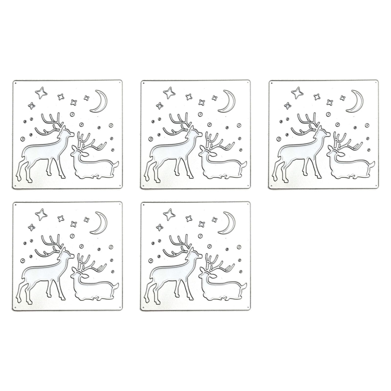 Elnwnnkc 5 Pcs Merry Christmas Metal Die Cut for Greeting Card Making Scrapbooking Decorations Christmas Cutting Dies Stencils