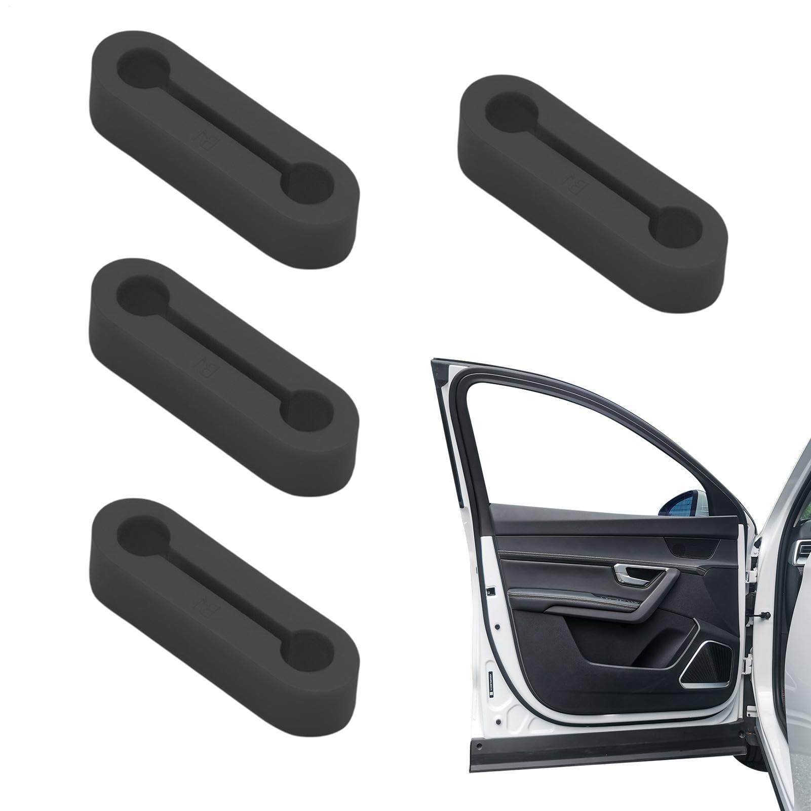 Türschlossschutz Für Autos – Sicherer Sitz, Geräuschreduzierung, 4 Stück | Silikon-Vechile-Türriegel-Abdeckungspolster | Schutzzubehör Für Wohnmobile, Minivans, LKWs, Kurze Fahrten, Stadtfahrten, Fami