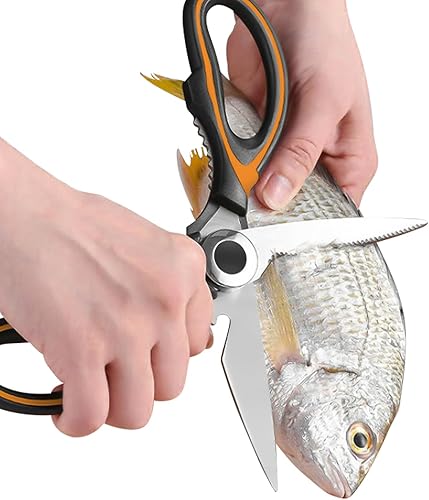 Miniatura 8 de Tijeras de cocina, paquete de 2 tijeras de cocina resistentes, tijeras de carne aptas para lavavajillas, tijeras de cocina para uso general para