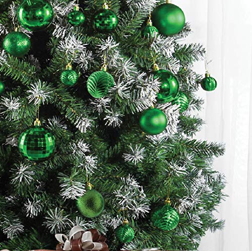 Prextex Green Christmas Ball Ornaments For Christmas Decorations - 36 Pieces Xmas Tree Shatterproof Ornaments With Hanging Loop For Holiday And Party Decoration (Combo Of 6 Styles In 3 Sizes) #TOP4