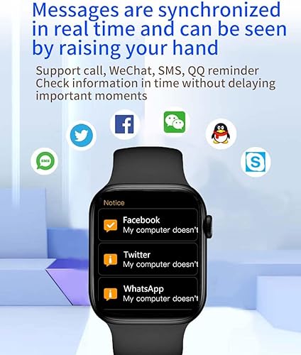 Miniatura 4 de Reloj inteligente para teléfonos Android e iOS, reloj inteligente 2.19 con pantalla táctil con monitor de sueño de frecuencia cardíaca, podómetro,