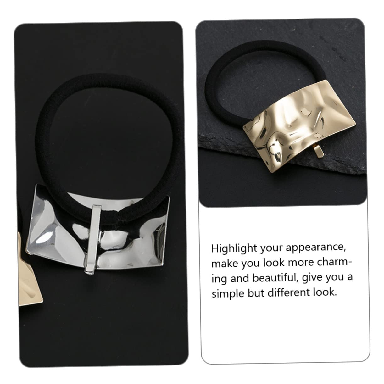 Didiseaon 16pezzi Metal Elastic Hair Ties Fasce Per Metallo Accessori Per Ponytail Eleganti e Resistenti Per Donne e Ragazze Colori e Oro