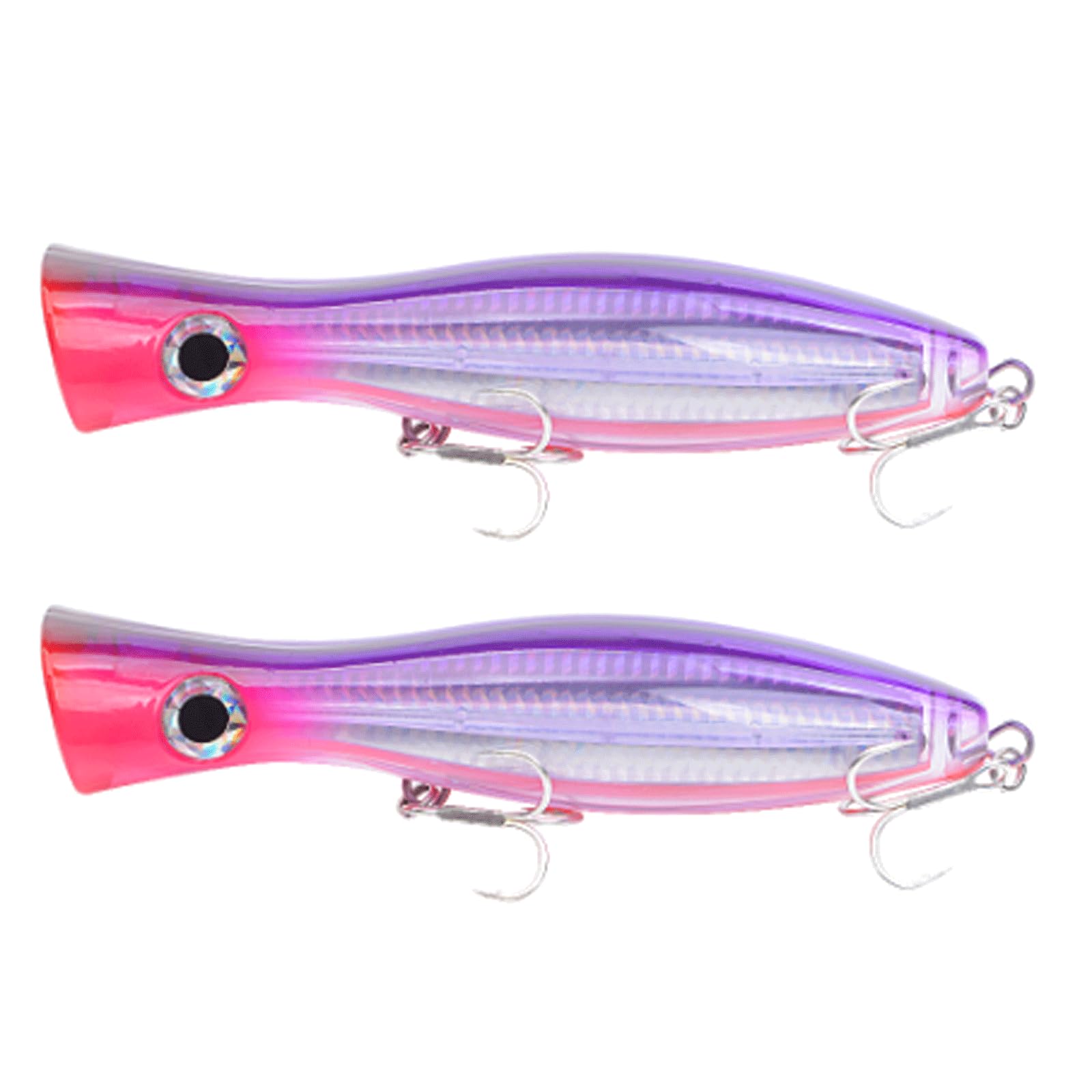 Appâts de pêche (Lot de 2) : leurres durs flottants de Type Popper, 160 mm, 80 g, pour la pêche en mer. Accessoires de pêche pour la pêche en Surface.