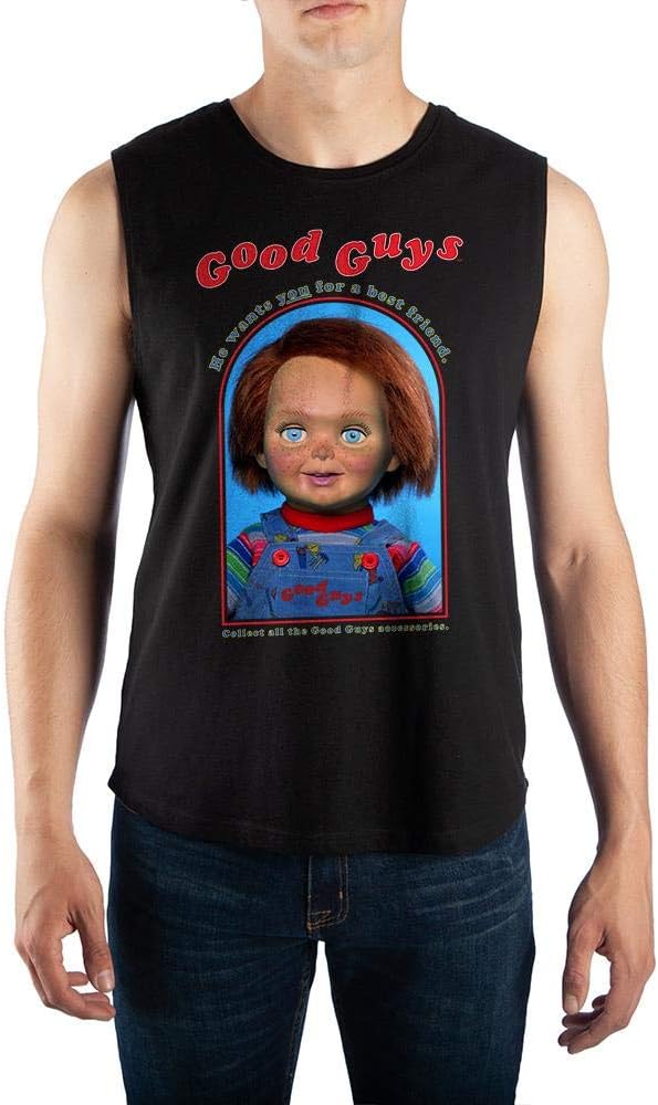 Bioworld Mens Chucky Horror Movie Muscle Tank