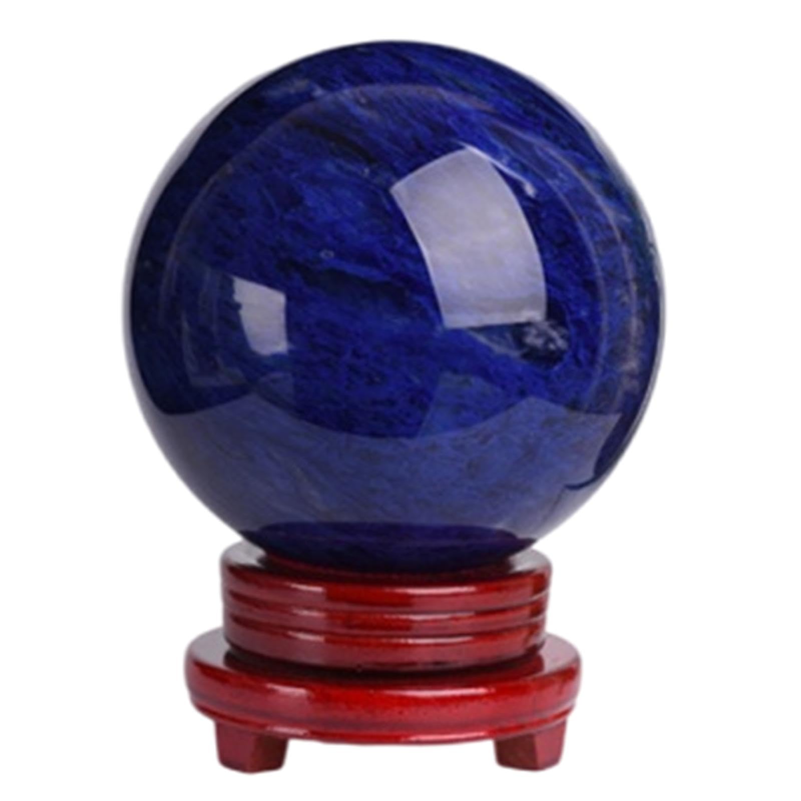 AARTERZZA Crystal Rough Ornaments 1 Piece Blue smelted Stone Ball for Crafts,18cm