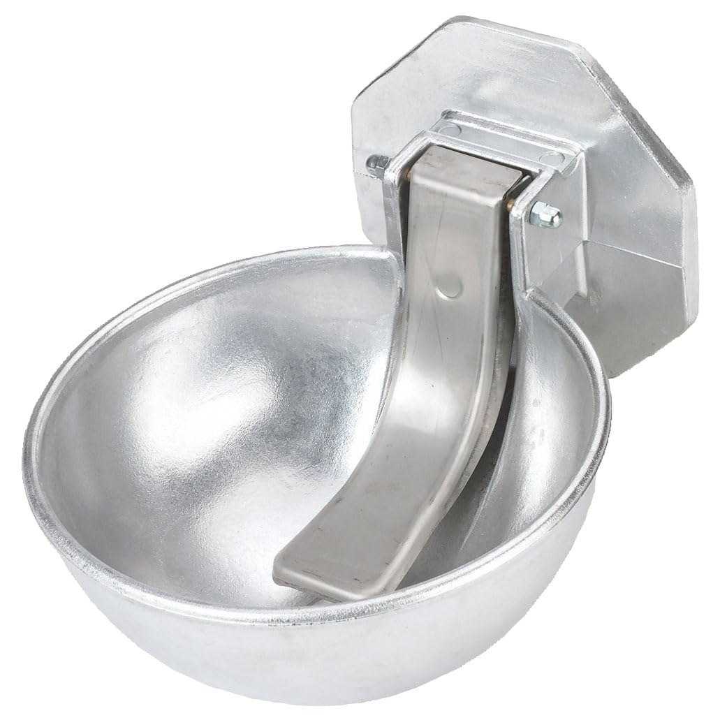 Alu-Tiertränke zum Anbau an alle Wasserfässer komplett mit Niederdruckventil und Flanschdichtung, 10 Liter pro Minute bei 0,2 bar (Komplettes Anbaubecken)