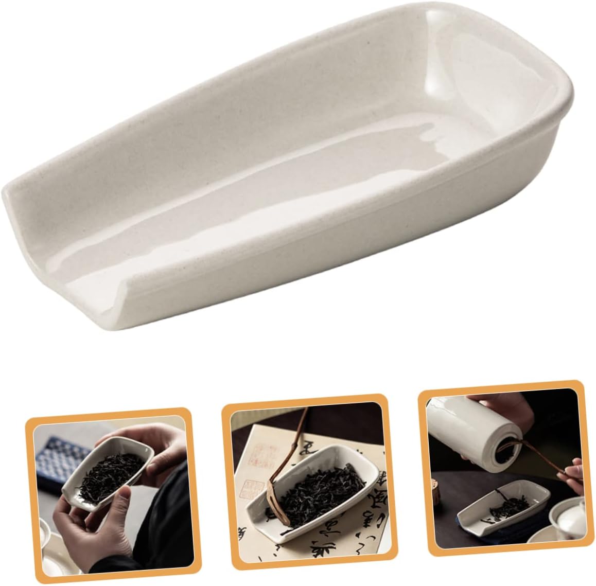Garneck Tea Spoon Loose Ceramic Tea Scoop Loose Tea Leaf Scoop Smooth Tea Spoon for Tea Room Dec