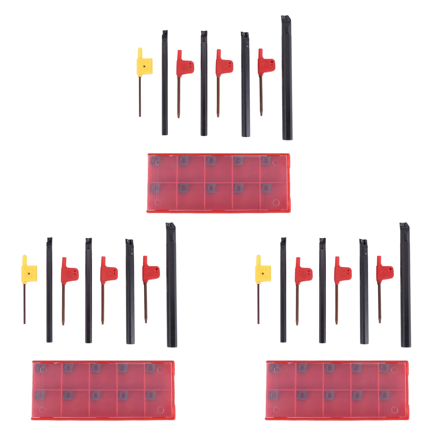 Porte-outils SCLCR tour alésage 7/8/10/12mm avec 10 inserts CCMT 0602 pour usinage précis