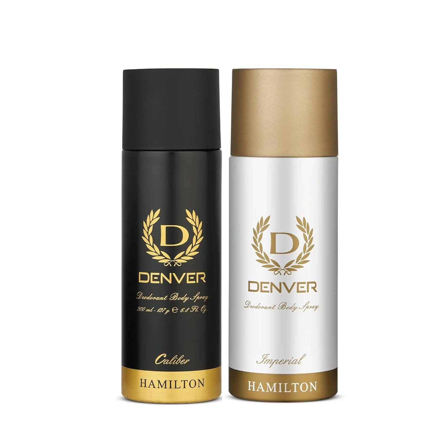 DENVER Caliber & Imperial Deodorant - 150ML Each (Combo Pack of 2) | Long Lasting Deodorant for Men