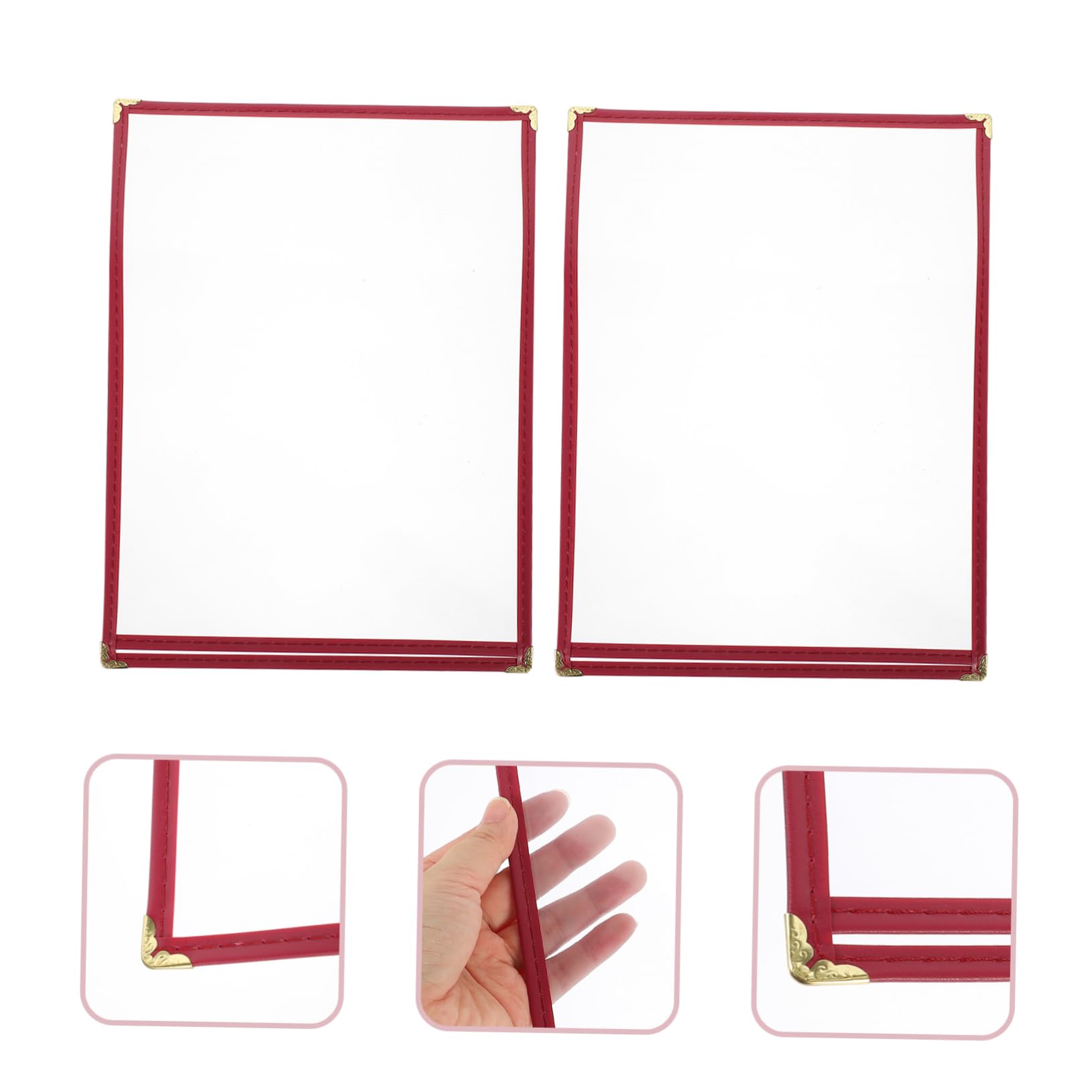 ABOOFAN 10 Piezas Porta Menú PVC Transparente para Restaurantes y Cafeterías Protector de Precio y Recetas Resistente al Agua y Aceite de Limpiar