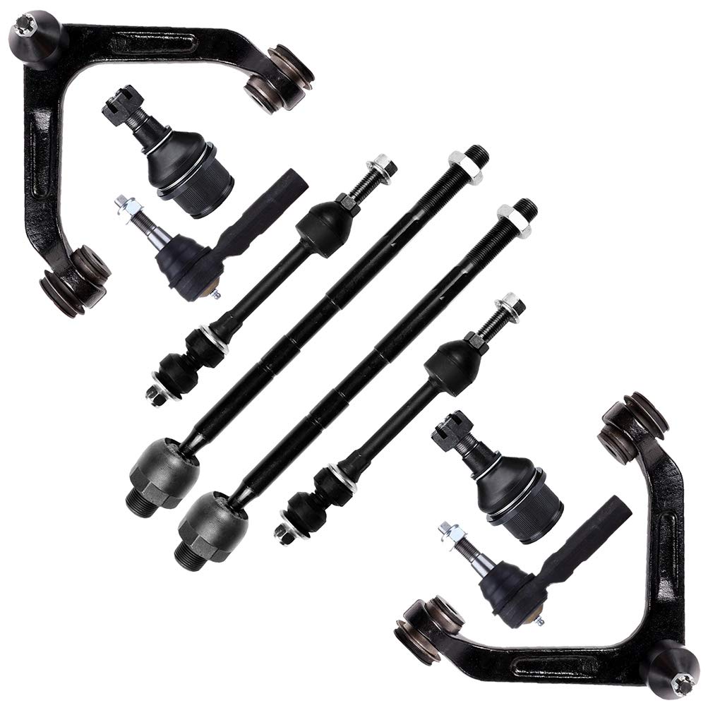 10pc Set 2WD RWD Front Suspension Kit Upper Control Arm Tie Rod End Sway Bar Link Lower Ball Joint Replacement for 2006 For Dodge Ram 1500 2003-2006 For Dodge Ram 2500 3500