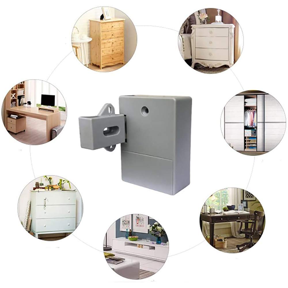 Gokelomg Serratura Elettronica RFID Per Cassetti – Kit DIY Con Apertura A Badge, Sicurezza Per Armadi E Armadietti